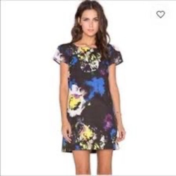 Milly New York Structed Cap Sleeve Floral Cocktail Dress HoCo Semi-Formal sz. 6 - Picture 15 of 15